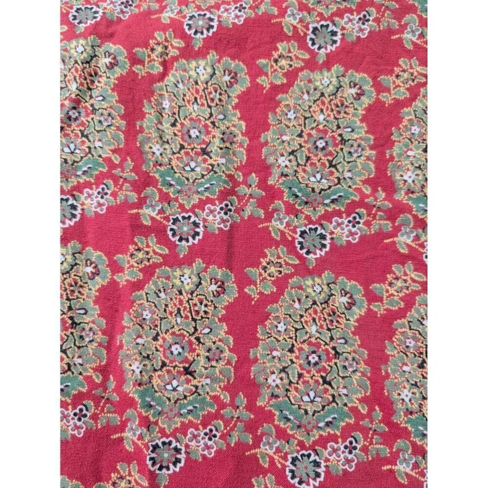 Pottery Barn King Duvet Cover Greta Bhotah Red Paisley Cotton Linen Blend Boho